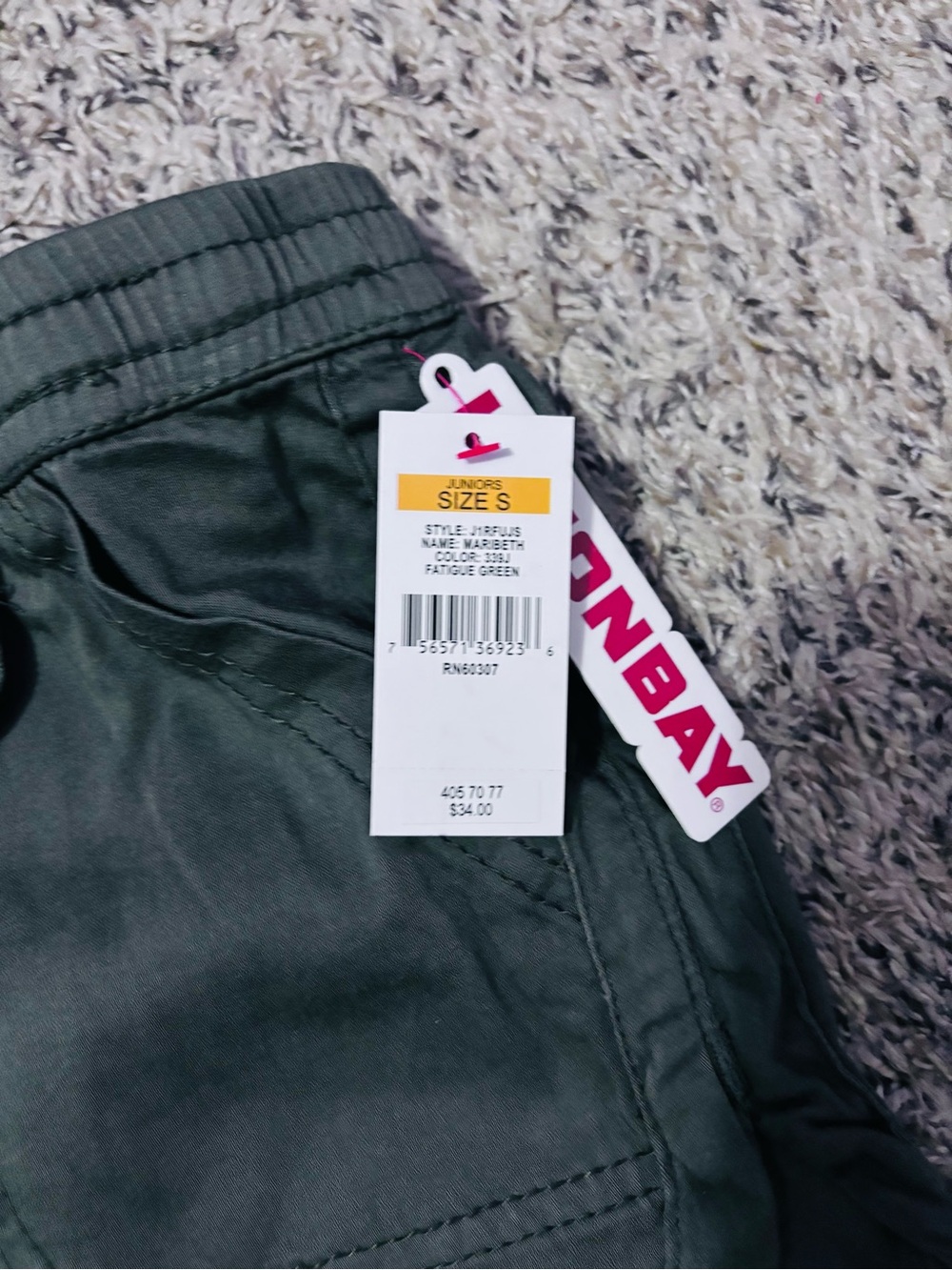 UNIONBAY Fatigue Green Kids Cargo Shorts